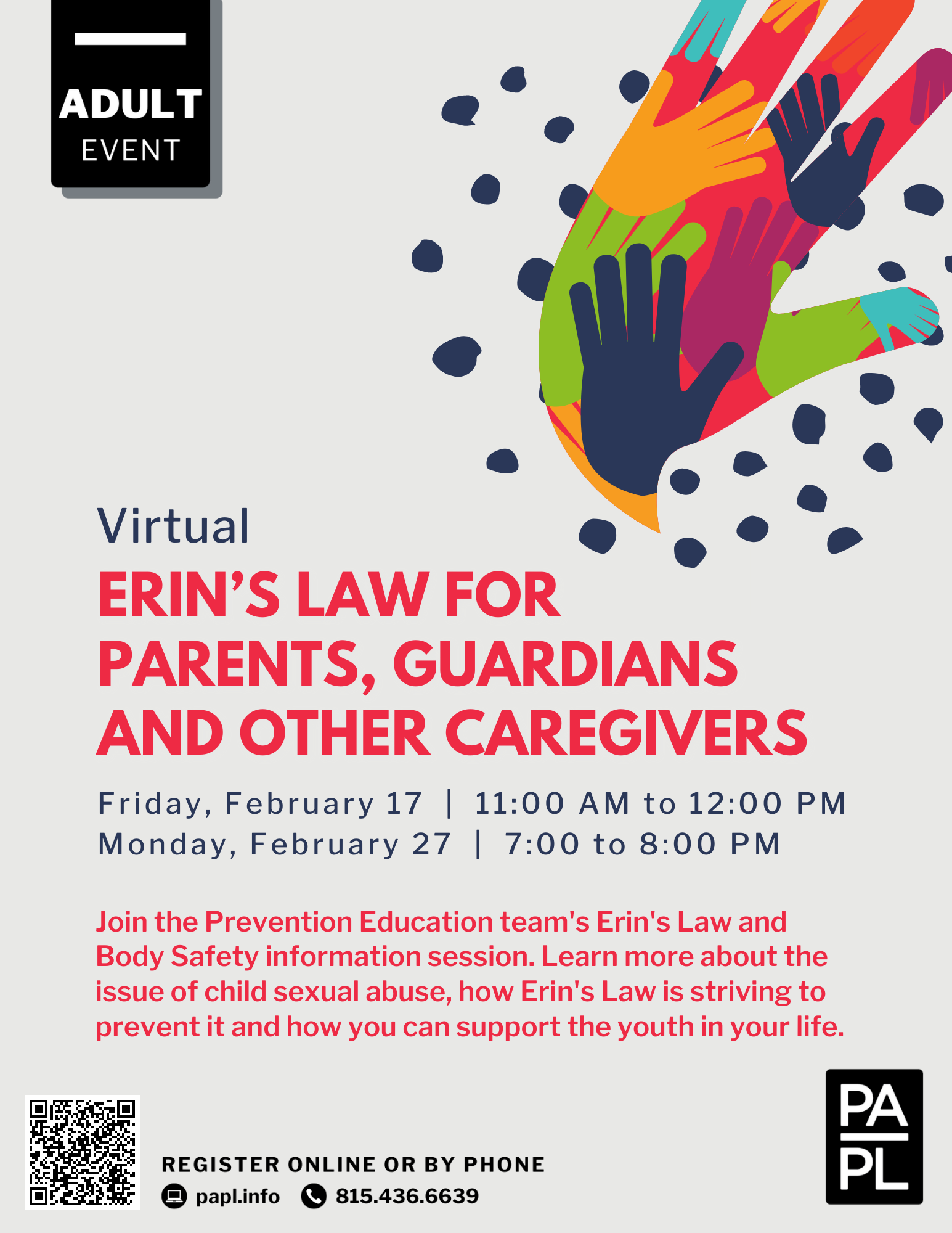 Virtual Virtual Erin’s Law for Parents, Guardians and Other Caregivers